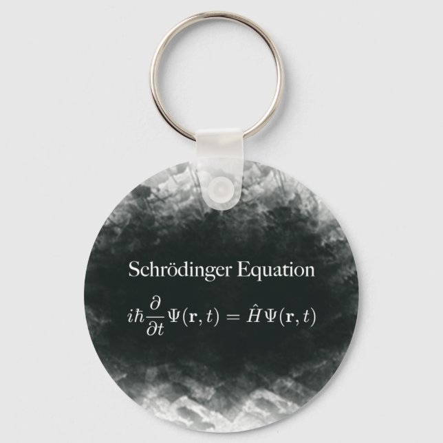 Schrödinger Equation Math & Quantum Physics Keychain (Front)
