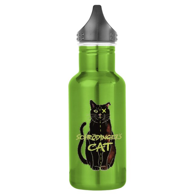 Schrodinger’s Cat Funny Physics 532 Ml Water Bottle (Left)
