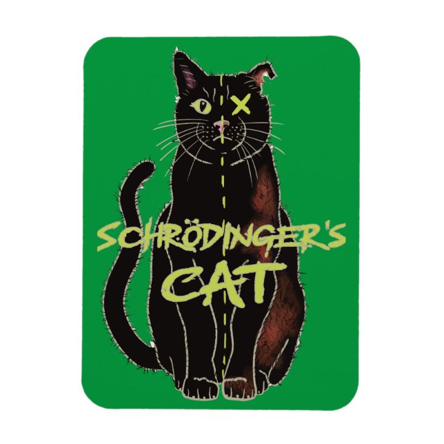 Schrodinger’s Cat Funny Physics Magnet (Vertical)
