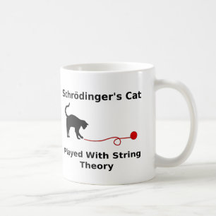 Schrödinger’s Cat Played With String Theory Coffee Mug