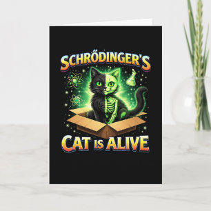 Schrödinger’s Curious Cat Holiday Card