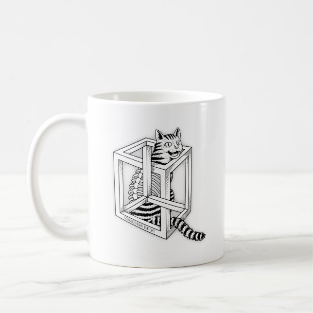 Schrodinger the Cat Coffee Mug (Left)