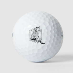 Schrodinger the Cat Golf Balls