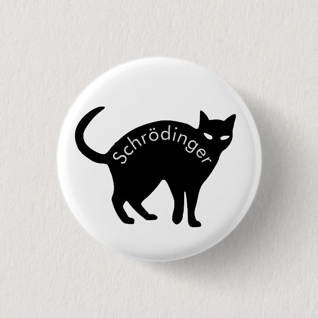 Schrödinger's cat 1 inch round button (Front)