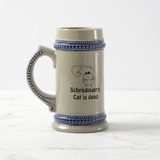 Schrödinger's Cat Beer Stein (Left)