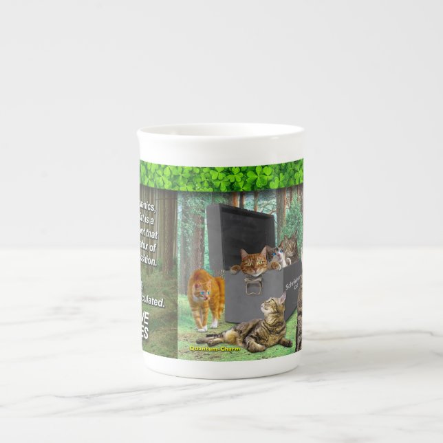 Schrodinger's Cat Bone China Mug (Front)