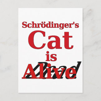 Schrodinger's Cat is Alive Dead Postcard