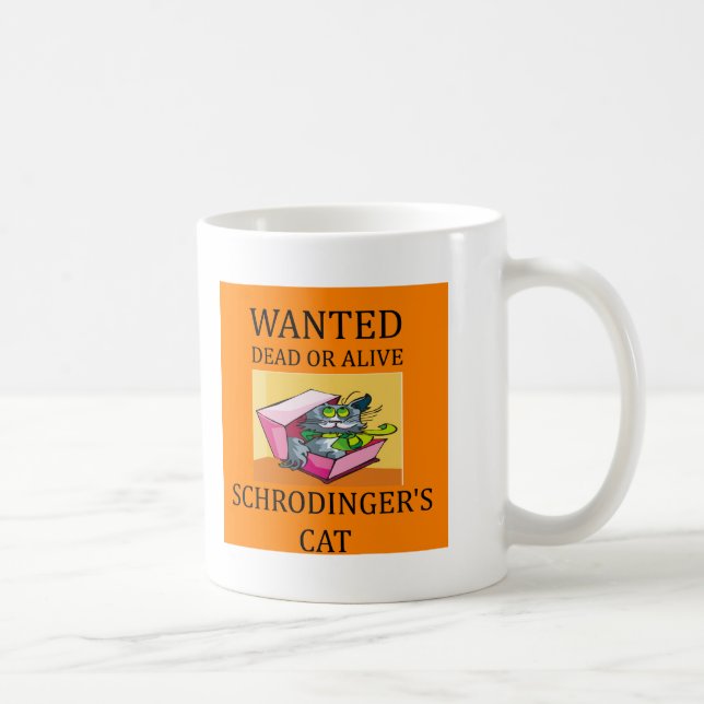 schrodinger's cat joke coffee mug (Right)