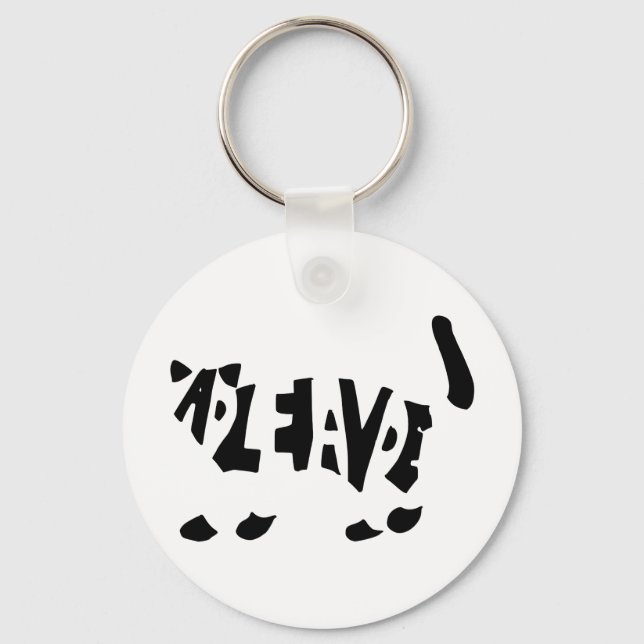 Schrödinger's cat keychain (Front)