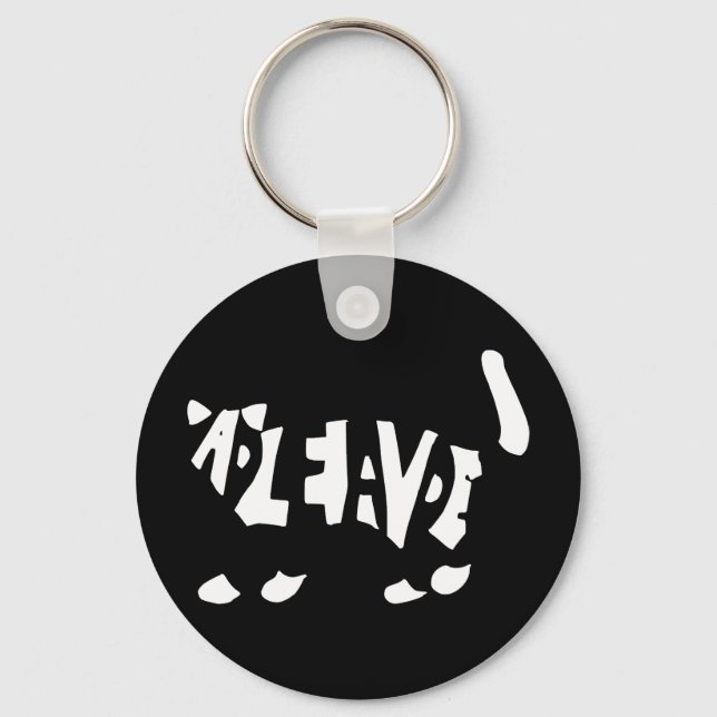 Schrödinger's cat keychain (Front)