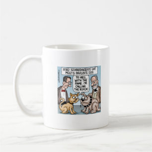 Schrödinger's cat meets Pavlov's dog Coffee Mug