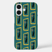 Schrödinger's Cat Mid Century Modern dark blue