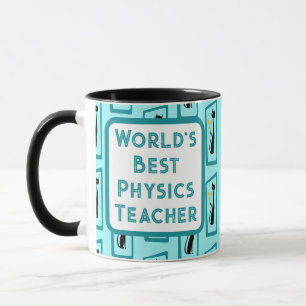 Schrödinger's Cat Mid Century Modern pale blue Mug