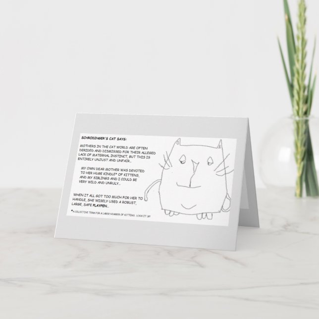 Schrodinger's Cat: Mother's Day Card (Front)