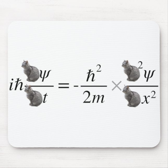 Schrodinger's cat mouse pad (Front)
