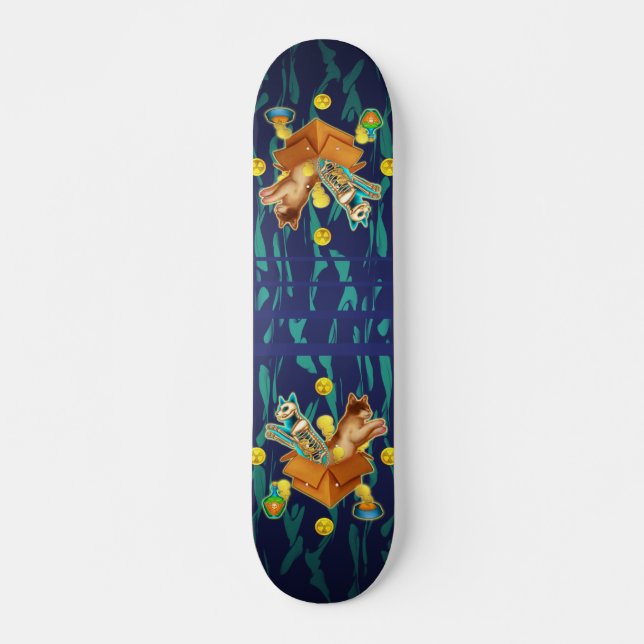 Schrödinger's cat skateboard (Front)