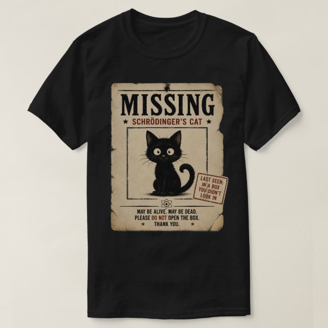 SCHRODINGER'S CAT T-Shirt (Design Front)