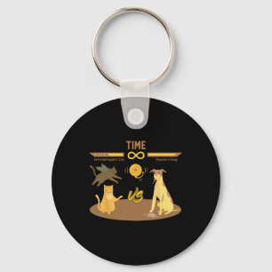 Schrodinger's Cat Vs. Pavlov's Dog Funny Video Gam Keychain