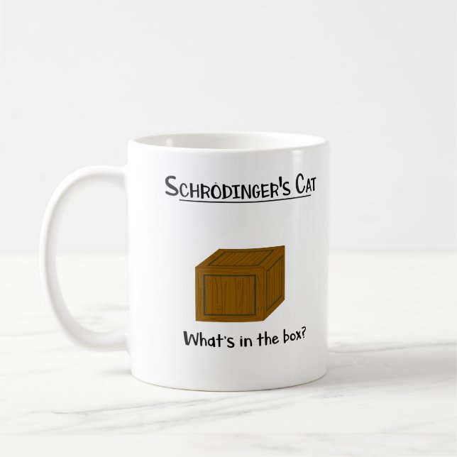 Schrodinger's Cat: Whats in the box? Coffee Mug (Left)