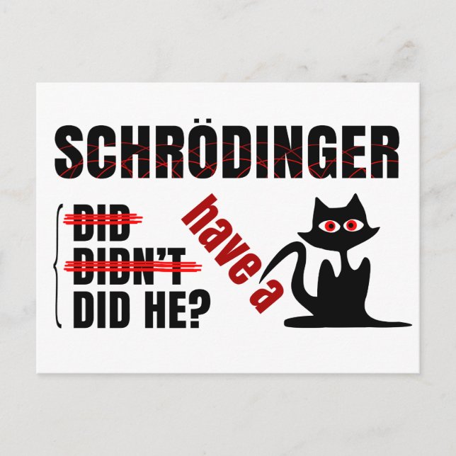 Schrodinger's Dillema Postcard (Front)