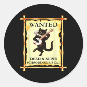 Schrodinger's Physics Cat Quantum Physicist  Classic Round Sticker