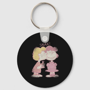 Schroeder & Lucy Valentine's Day Kiss Keychain