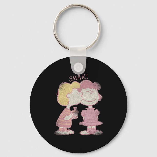 Schroeder &amp; Lucy Valentine's Day Kiss  Keychain (Front)