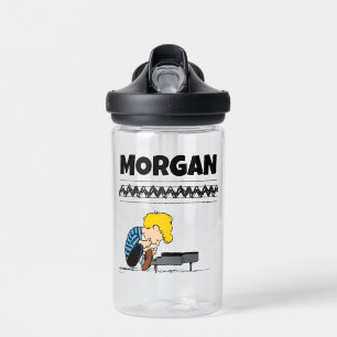 Schroeder Charlie Brown Music   Add Your Name Water Bottle