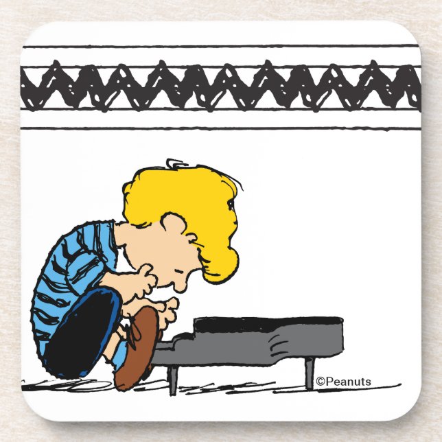 Schroeder Charlie Brown Music Coaster (Front)