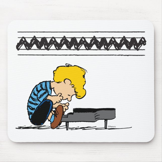 Schroeder Charlie Brown Music Mouse Pad (Front)