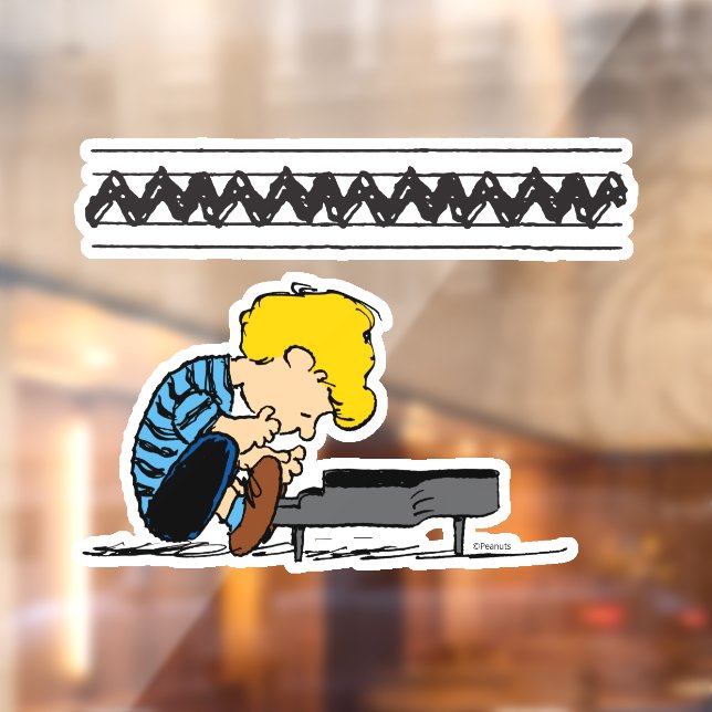 Schroeder Charlie Brown Music Window Cling (Sheet 2)