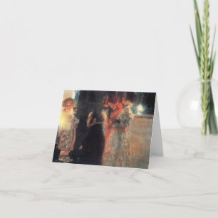 Schubert at the piano by Gustav Klimt Card