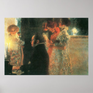 Schubert at the Piano — Gustav Klimt (1899) Poster