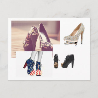 schuh Postkarte Postcard