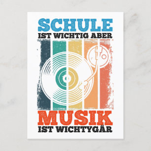 Schule Ist Wichtig Aber Musik Ist Wichtiger Vinyl Postcard