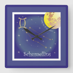 Schumellins 21 matg fin 21 zercladur Uhr Square Wall Clock