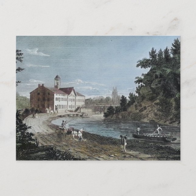 Schuylkill Canal at Manayunk 1829 Vintage Postcard (Front)