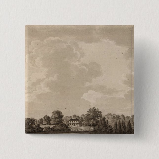 Schuylkill river 2 inch square button (Front)