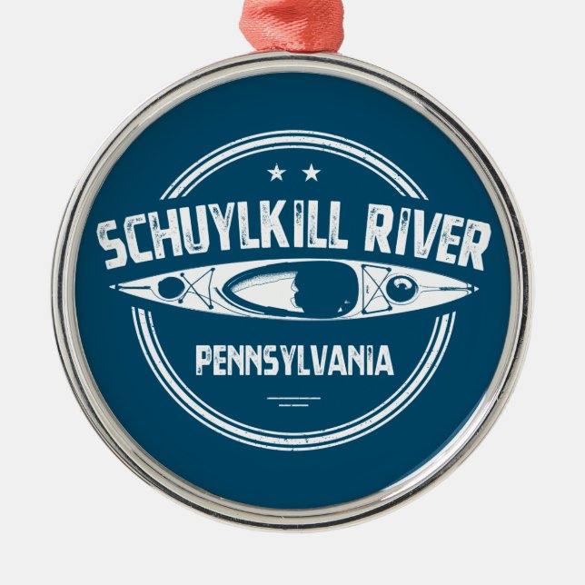 Schuylkill River, Pennsylvania Metal Ornament (Front)