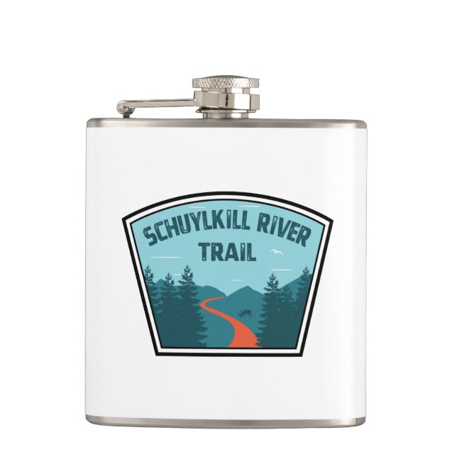 Schuylkill River Trail Hip Flask (Front)