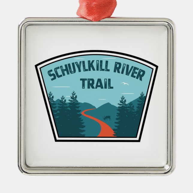 Schuylkill River Trail Metal Ornament (Front)