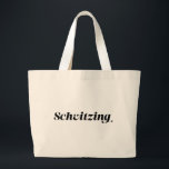 Schvitzing Jewish Humour Large Tote Bag<br><div class="desc">Oversized canvas tote with the most perfect summer Yiddish expression, "Schvitzing" (Sweating) printed on the front. Ideal for a day at the beach, schlepping around the city or Jewish sleep away camp in the Catskills!</div>