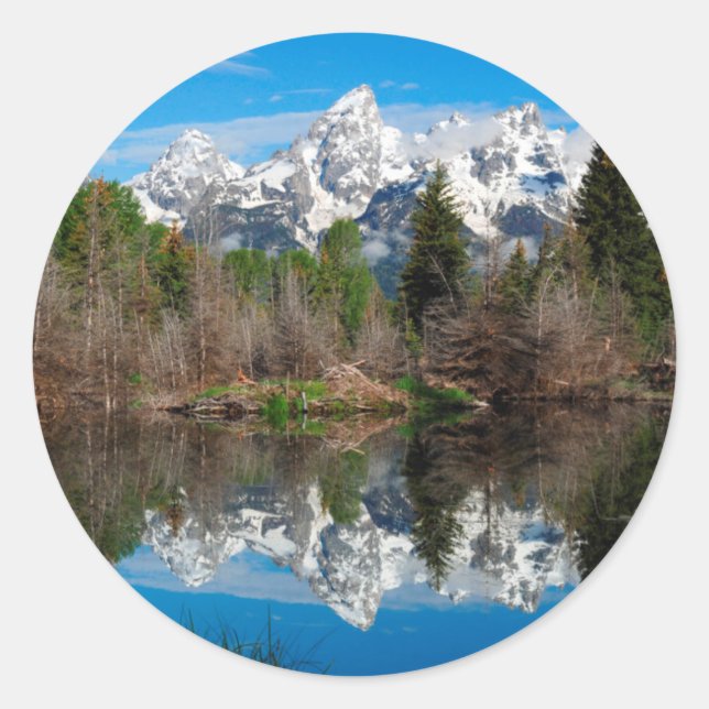 Schwabacher's Landing, Grand Teton Classic Round Sticker (Front)