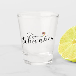 Schwaben Flag Heart, Swabia Shot Glass
