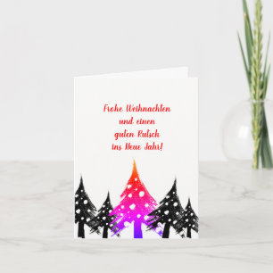 Schwarz weiß, minimal, modern Weihnachtskarten Holiday Card