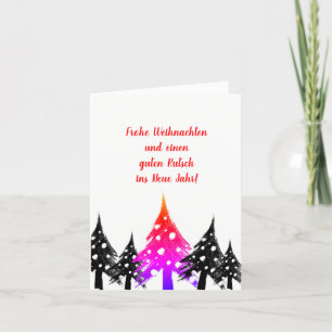 Schwarz weiß, minimal, modern Weihnachtskarten Holiday Card