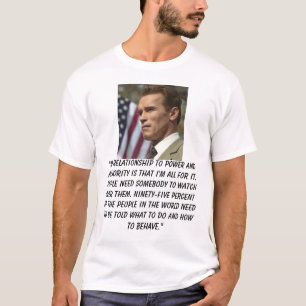 Schwarzenegger, "My relationship to power and a... T-Shirt