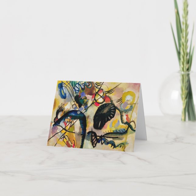 Schwarzer Fleck I by Wassily Kandinsky Thank You Card (Front)