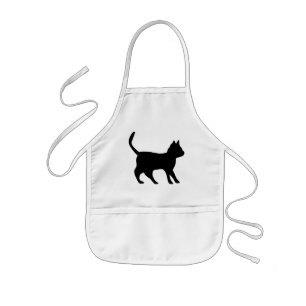 Schwarzer Kater Kids Apron