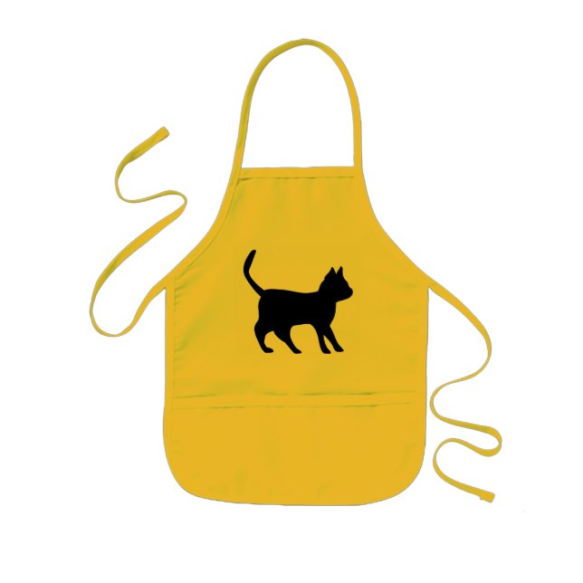 Schwarzer Kater Kids Apron (Front)